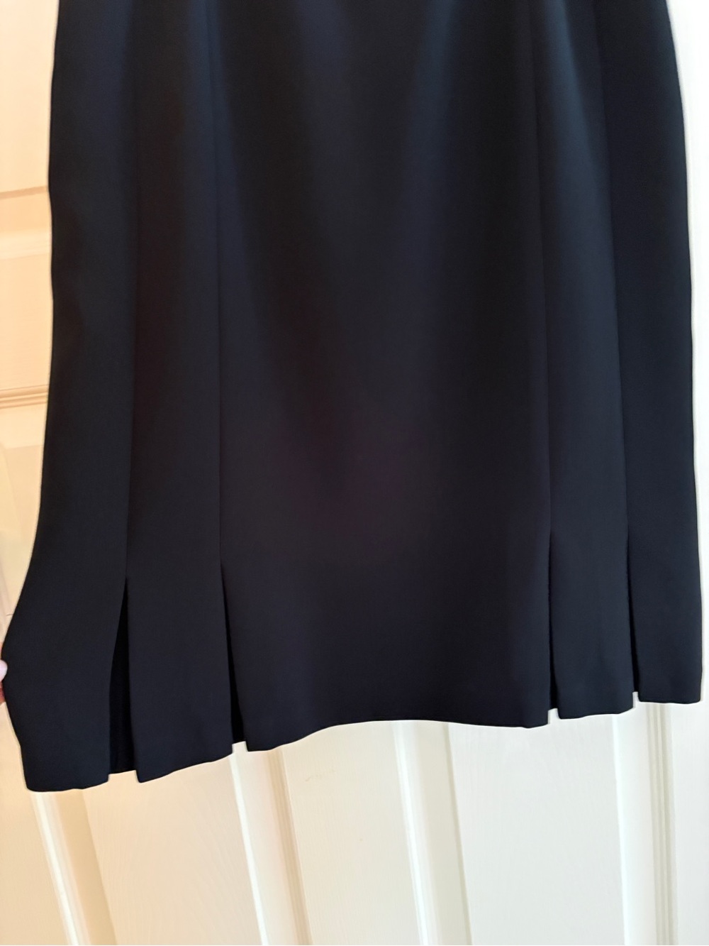 Classic Black Women's Pleated Hem Skirt